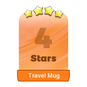 MMOJUGG Monopoly Go Travel Mug 4 Stars-S15-6 Details View of Item Function and Use